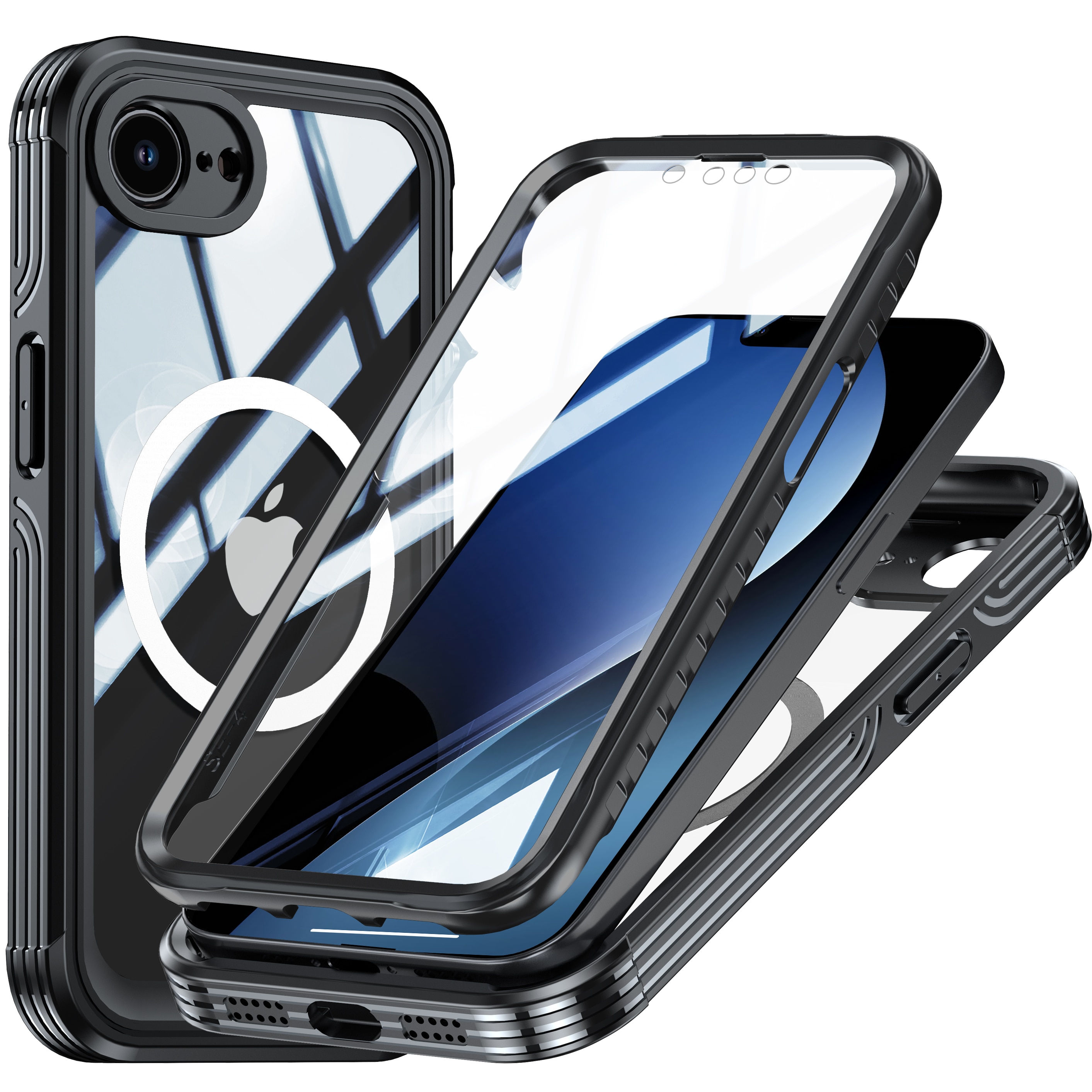 iPhone 16e Premium Full Protection Case Zwart