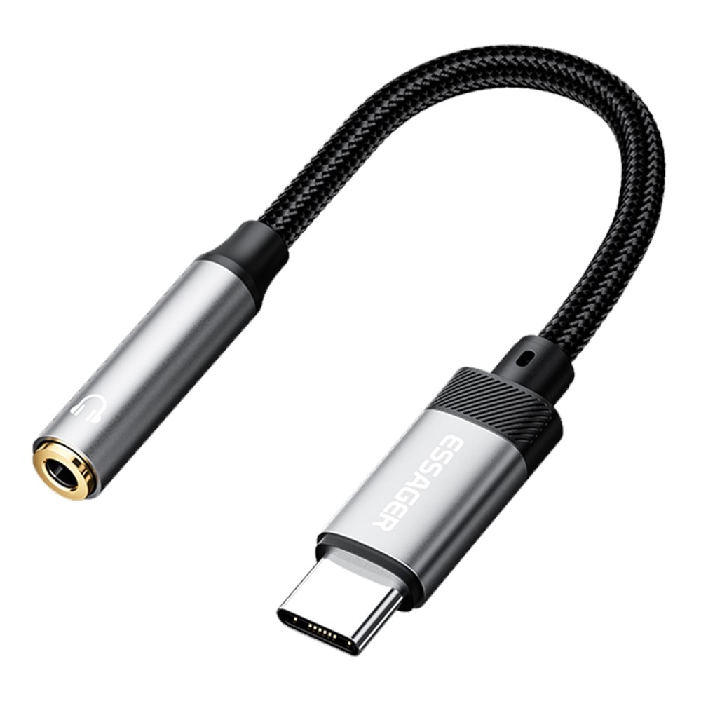 Koptelefoonadapter USB-C naar 3,5mm DAC zwart