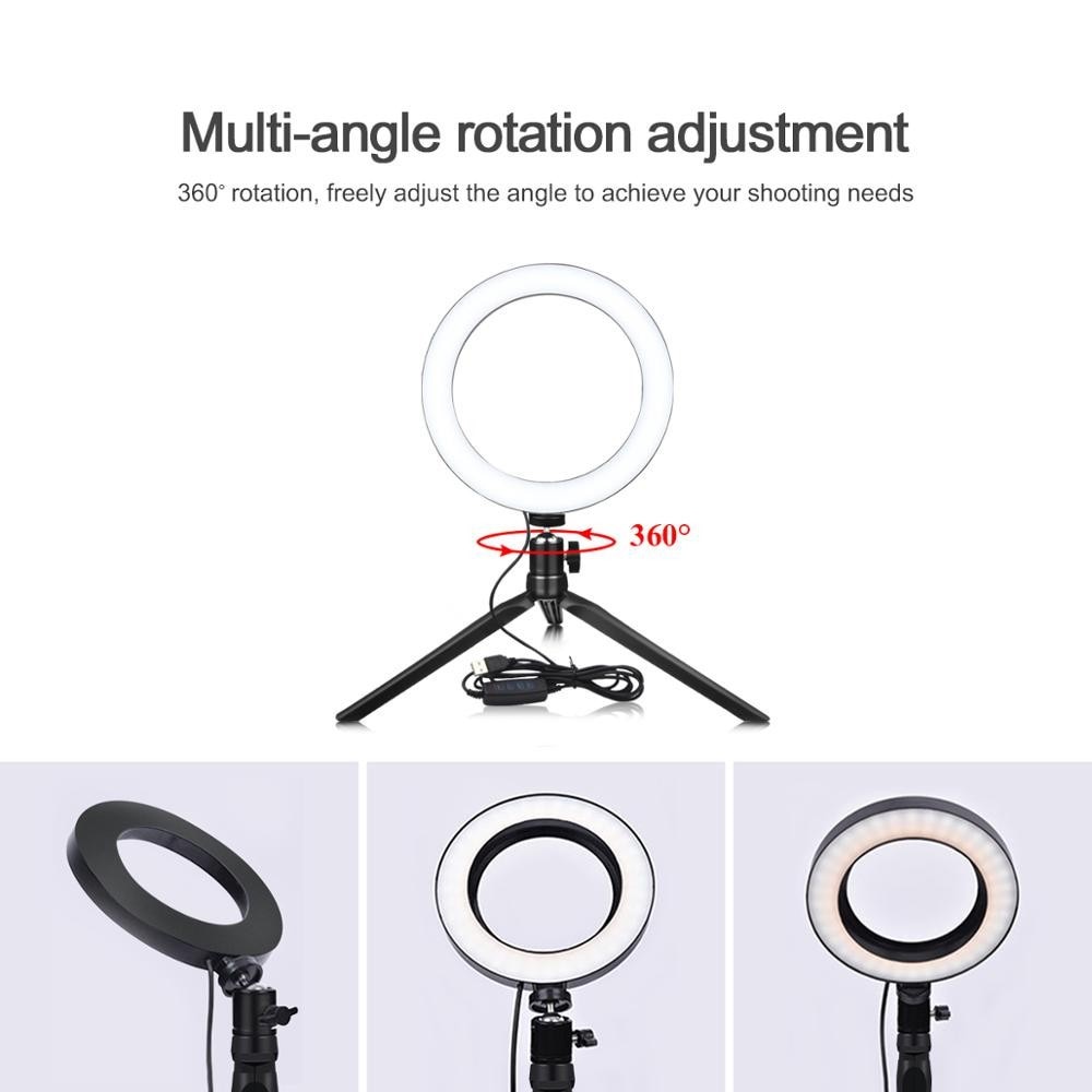 LED Ringlicht met Statief zwart