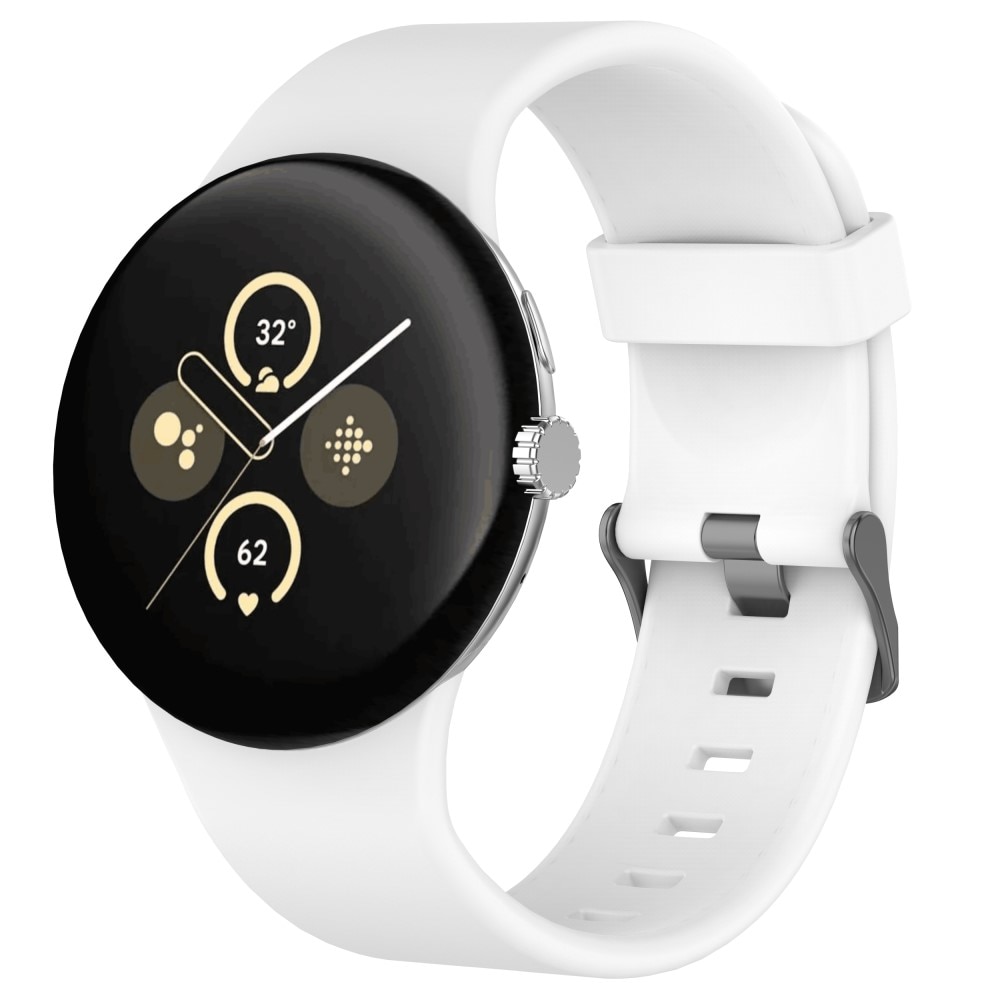 Google Pixel Watch 3 45mm Siliconen bandje Wit