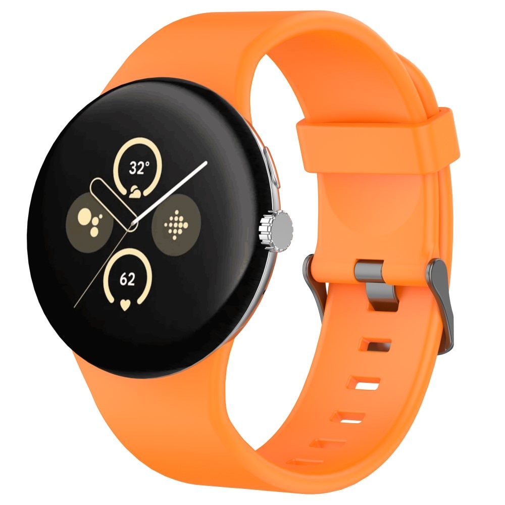 Google Pixel Watch 3 XL 45mm Siliconen bandje oranje