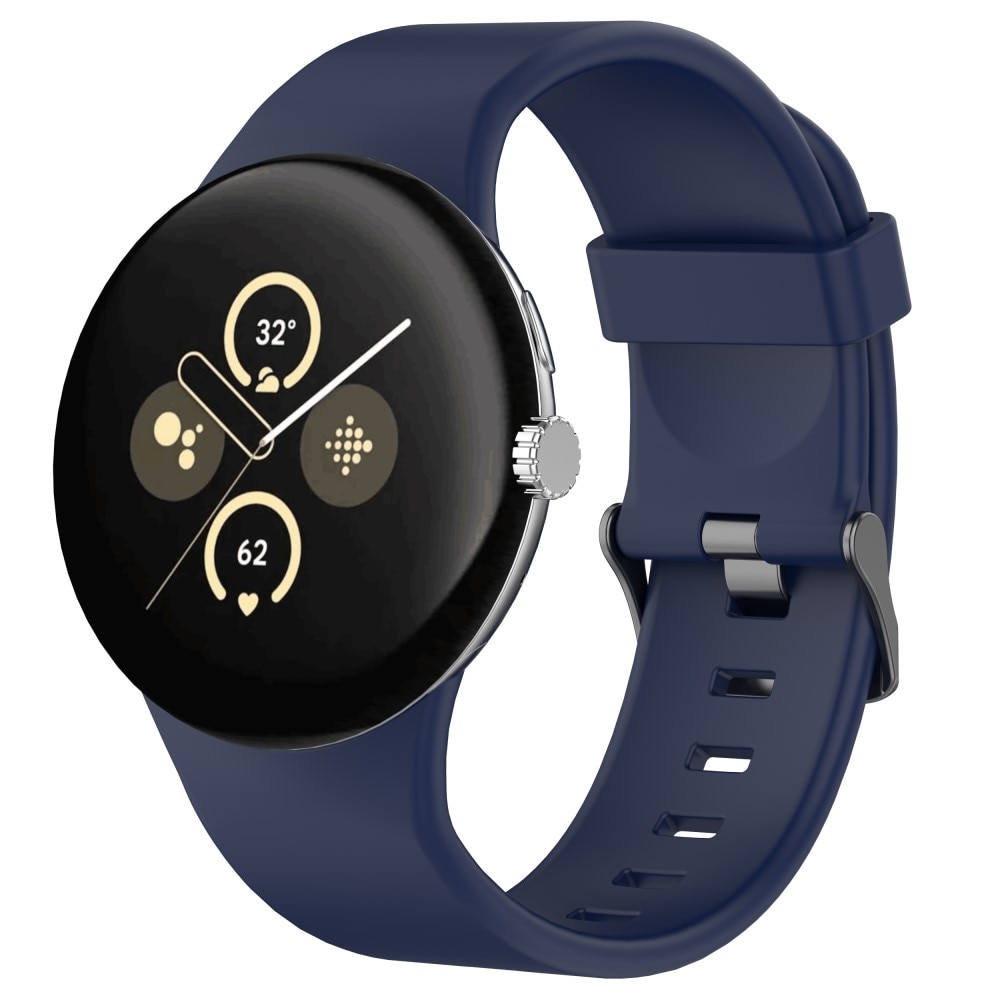 Google Pixel Watch 3 45mm Siliconen bandje Blauw