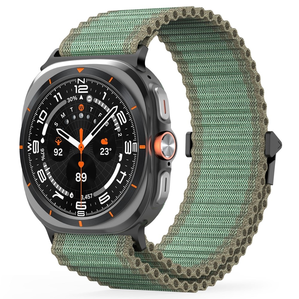 Samsung Galaxy Watch Ultra 47mm Active Nylon bandje groen