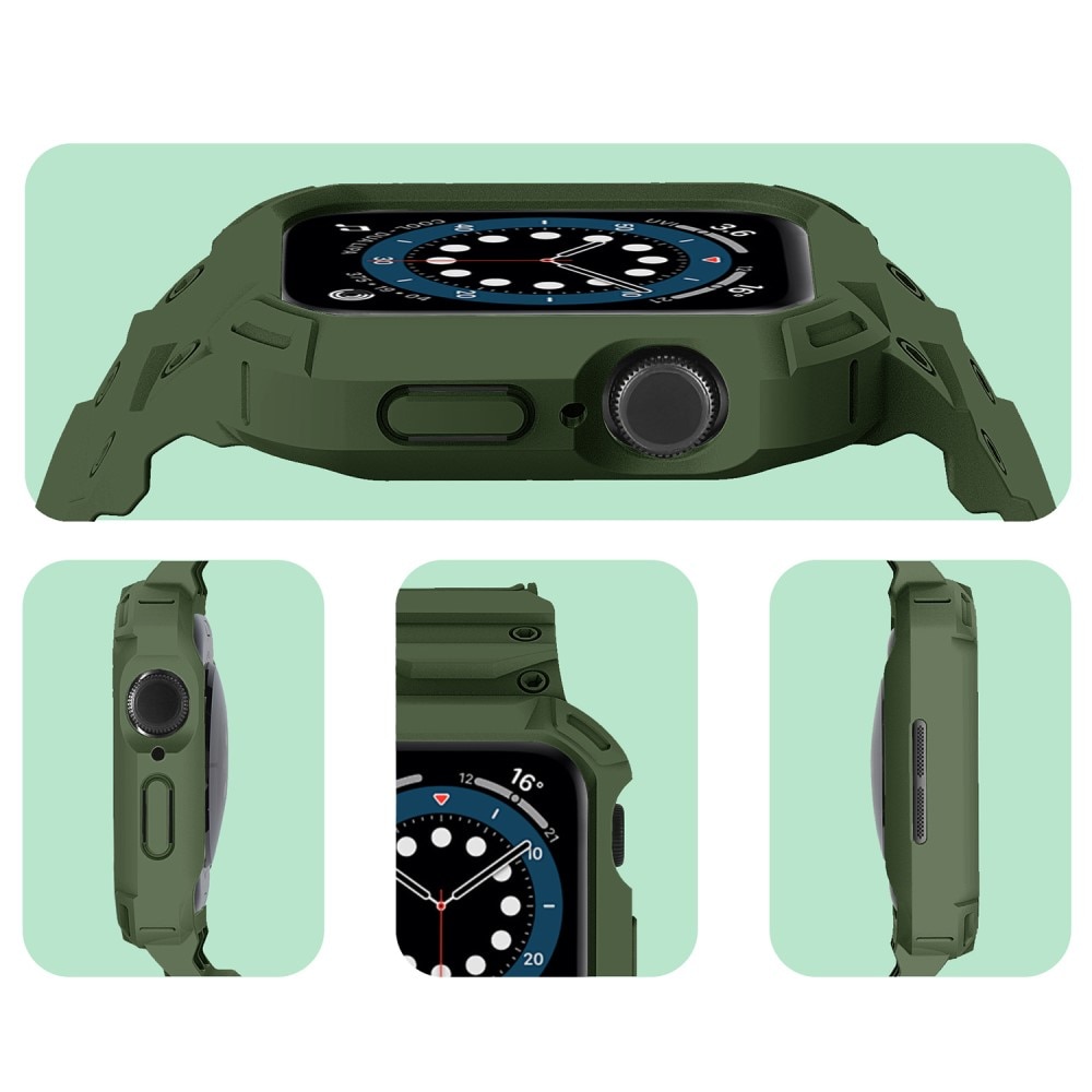 Apple Watch Series 10 46mm Adventure Case + Armband donkergroen