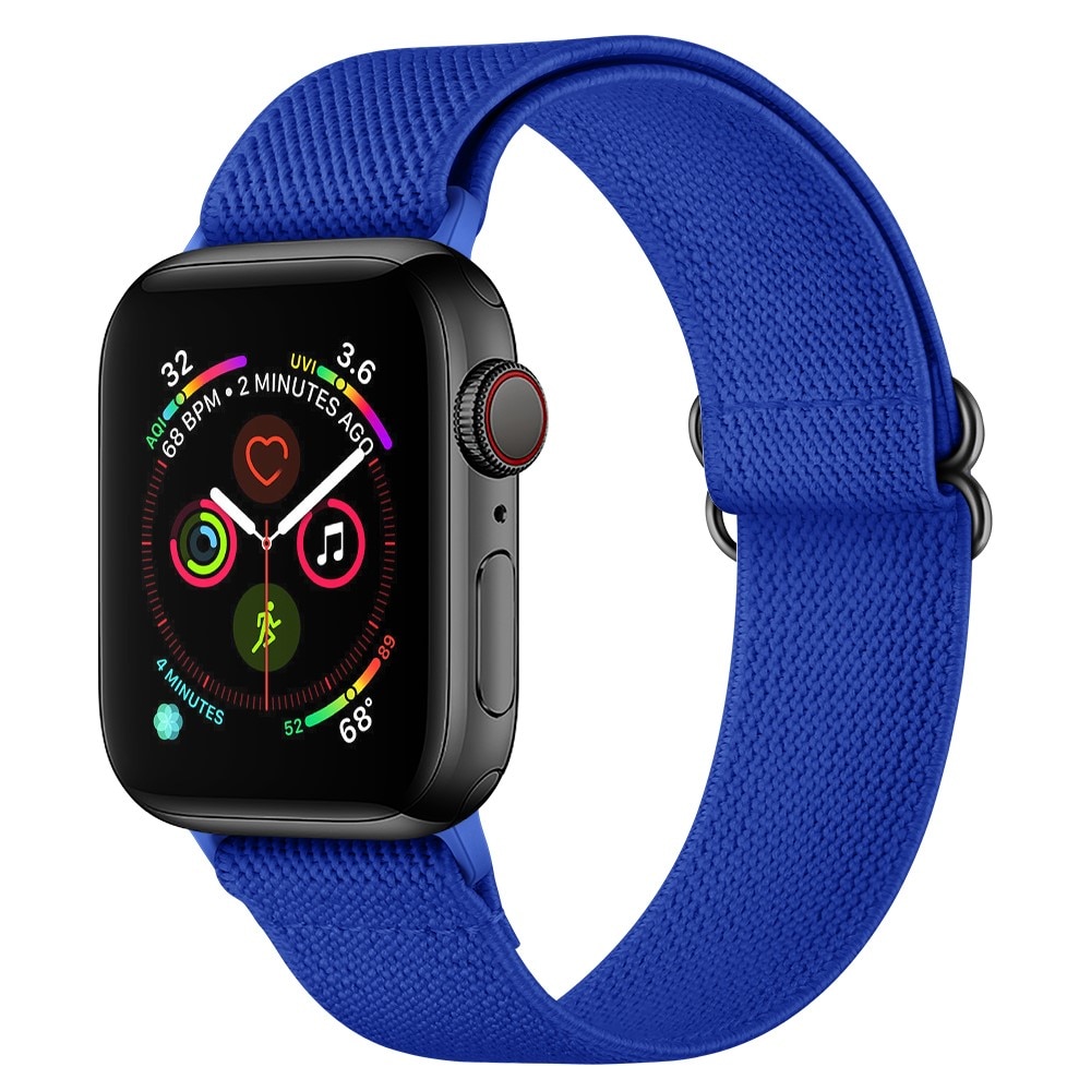Apple Watch Ultra 2 49mm Elastisch Nylon bandje blauw