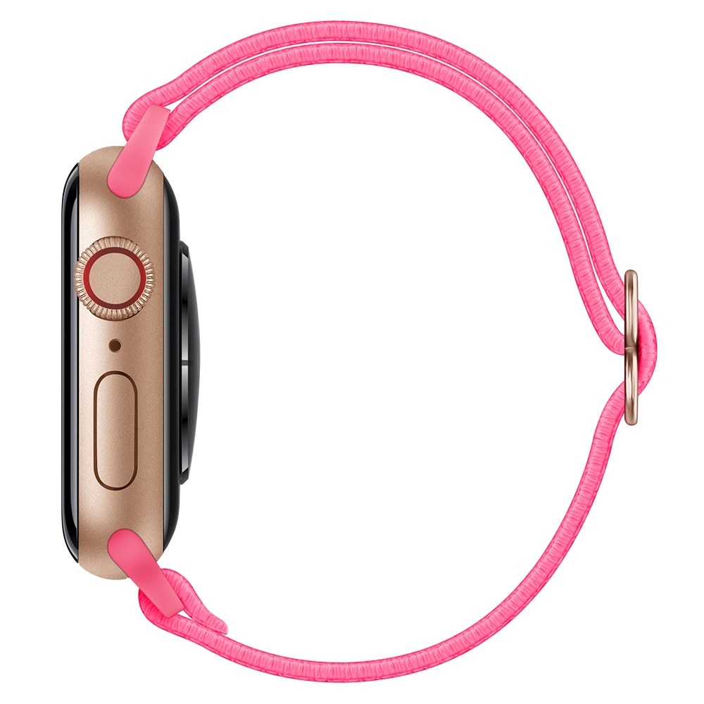 Apple Watch 45mm Series 8 Elastisch Nylon bandje fuchsia