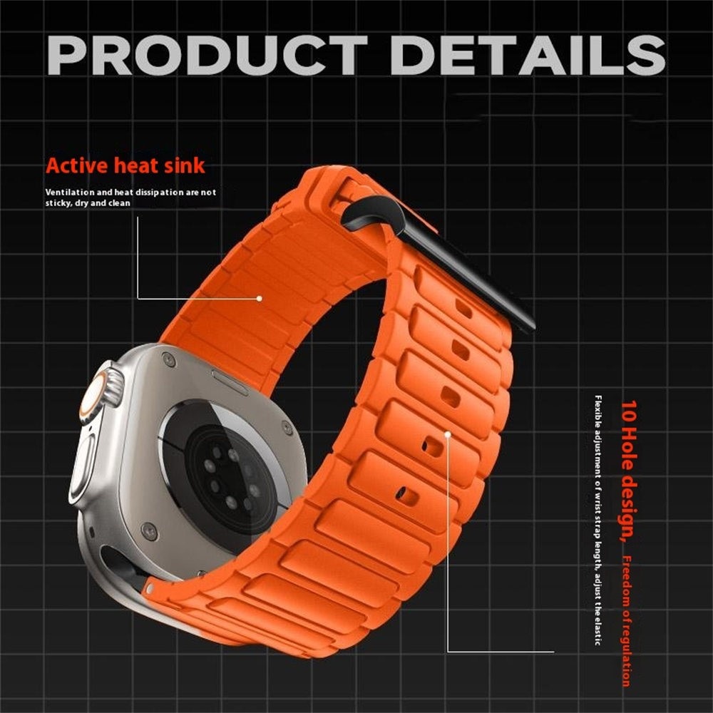 Apple Watch Series 1-3 42mm Tough Silicone Strap, Oranje