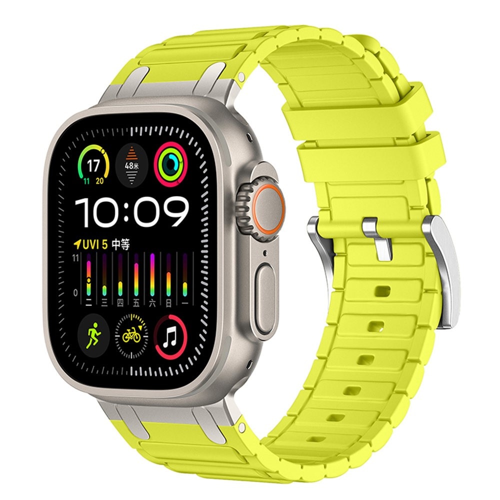 Apple Watch SE 44mm Tough Silicone Strap, Geel