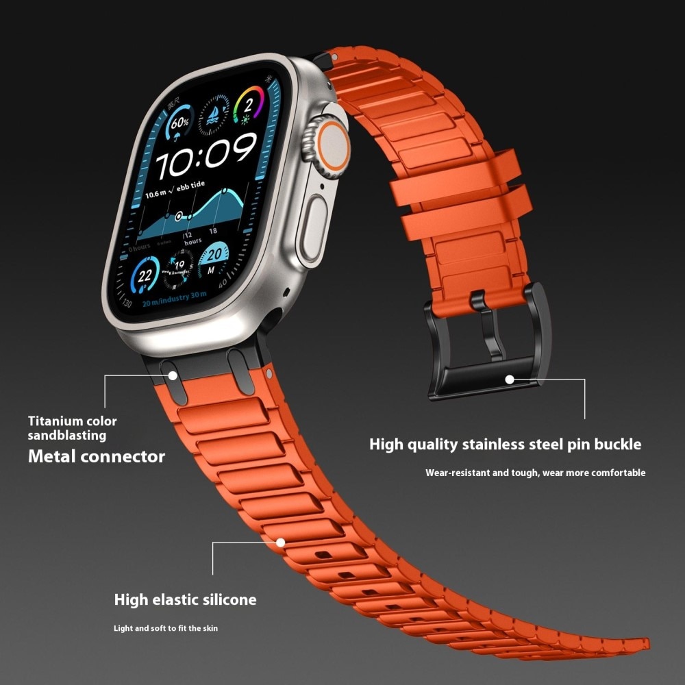 Apple Watch SE 44mm Tough Silicone Strap, Geel