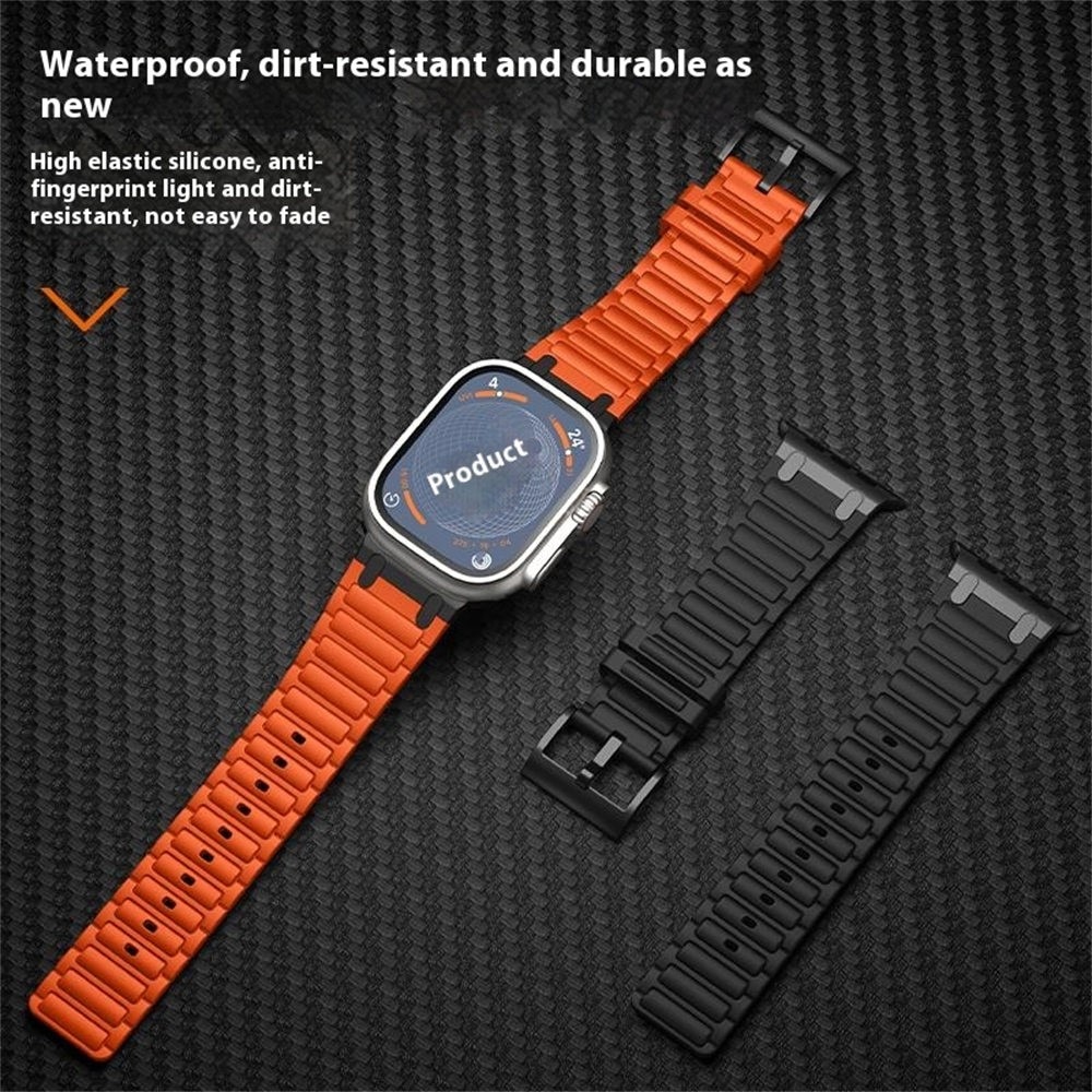 Apple Watch SE 44mm Tough Silicone Strap, Geel