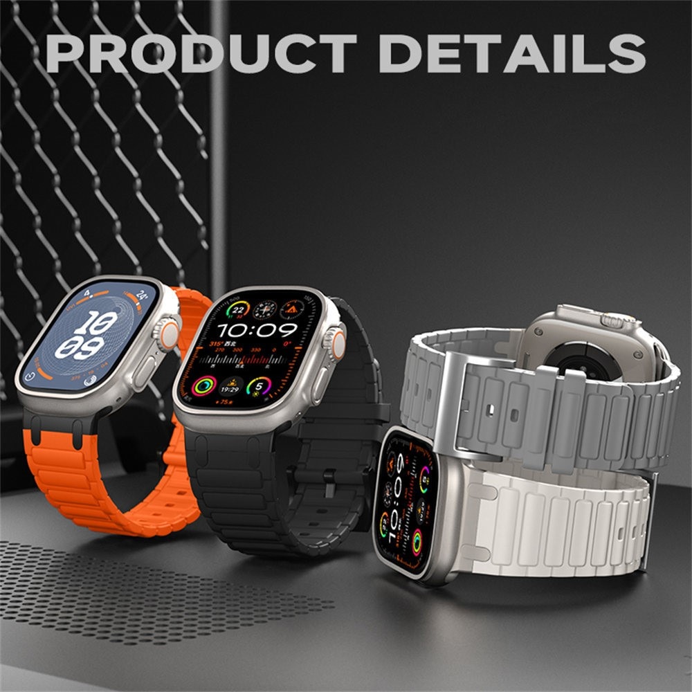 Apple Watch SE 44mm Tough Silicone Strap, Geel