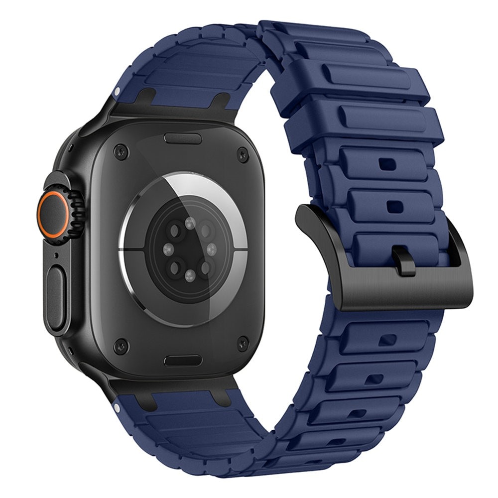 Apple Watch Series 4-6 44mm Tough Silicone Strap, Donkerblauw