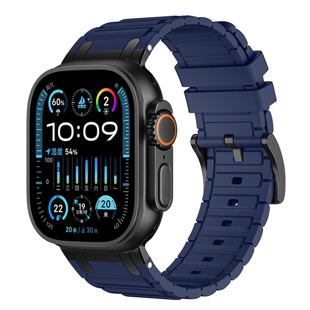 Apple Watch Series 1-3 42mm Tough Silicone Strap, Donkerblauw