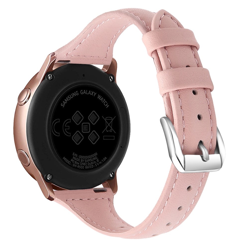 Samsung Galaxy Watch FE Slim Leren bandje roze