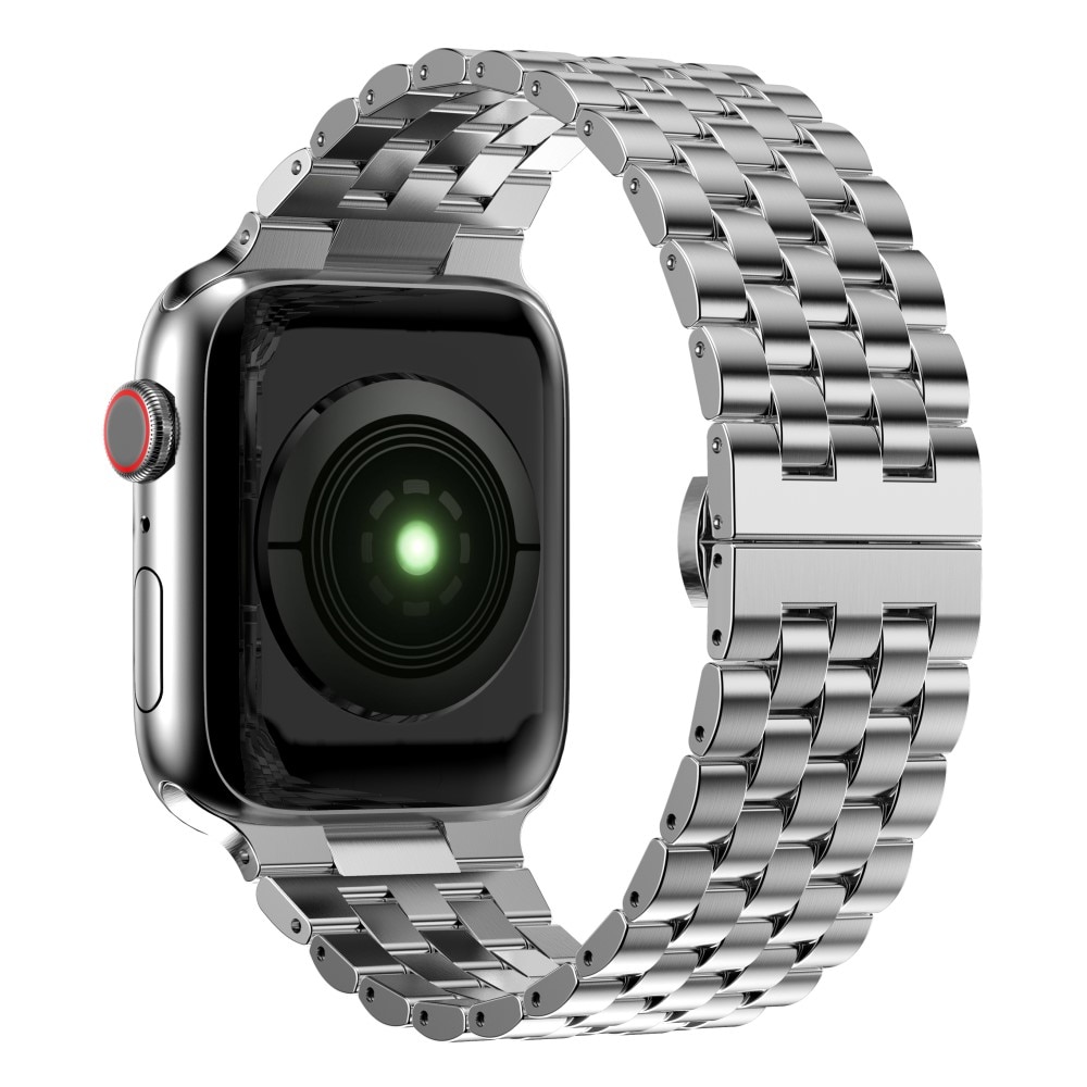 Apple Watch 41mm Series 9 Business Metalen Armband zilver