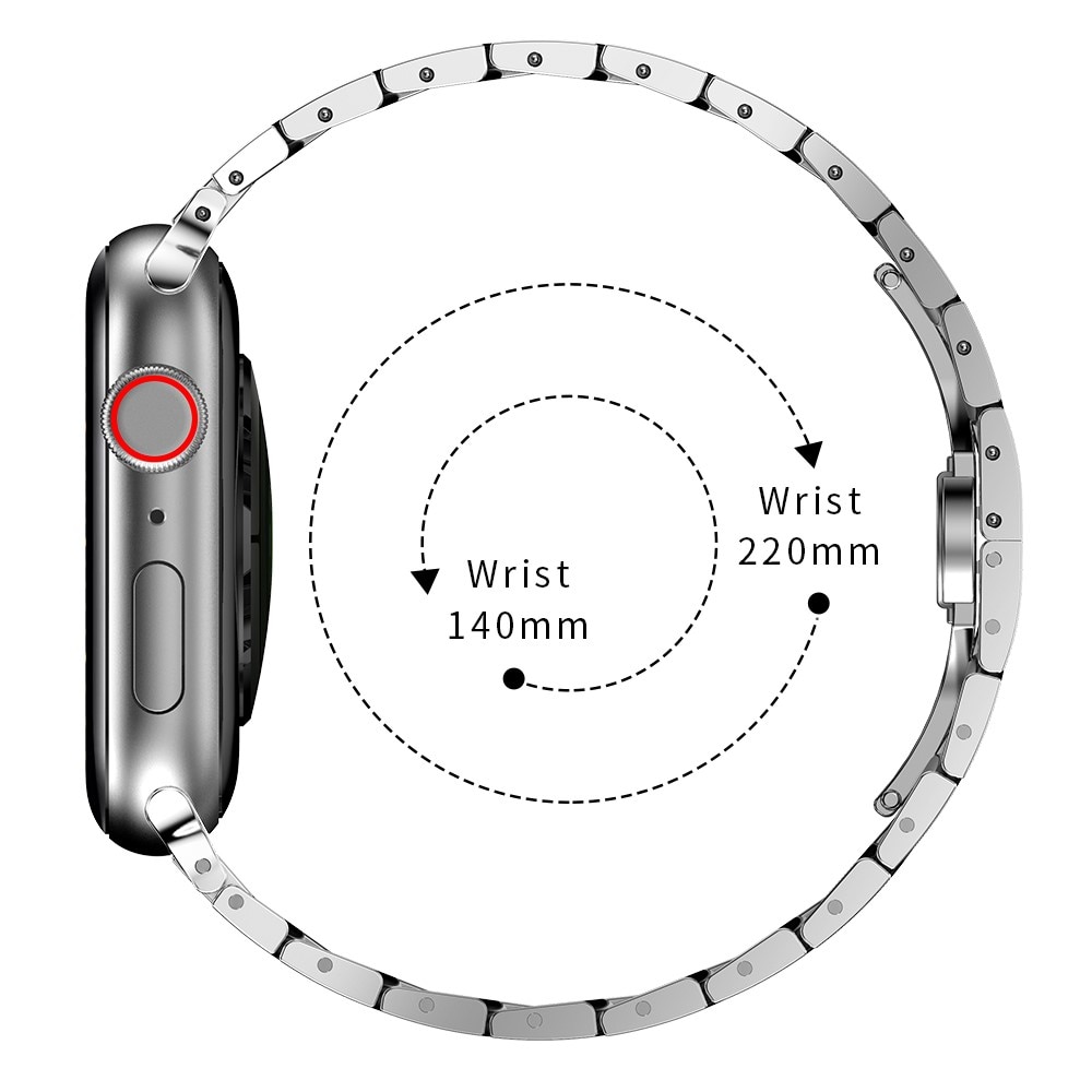 Apple Watch 41mm Series 9 Business Metalen Armband zilver