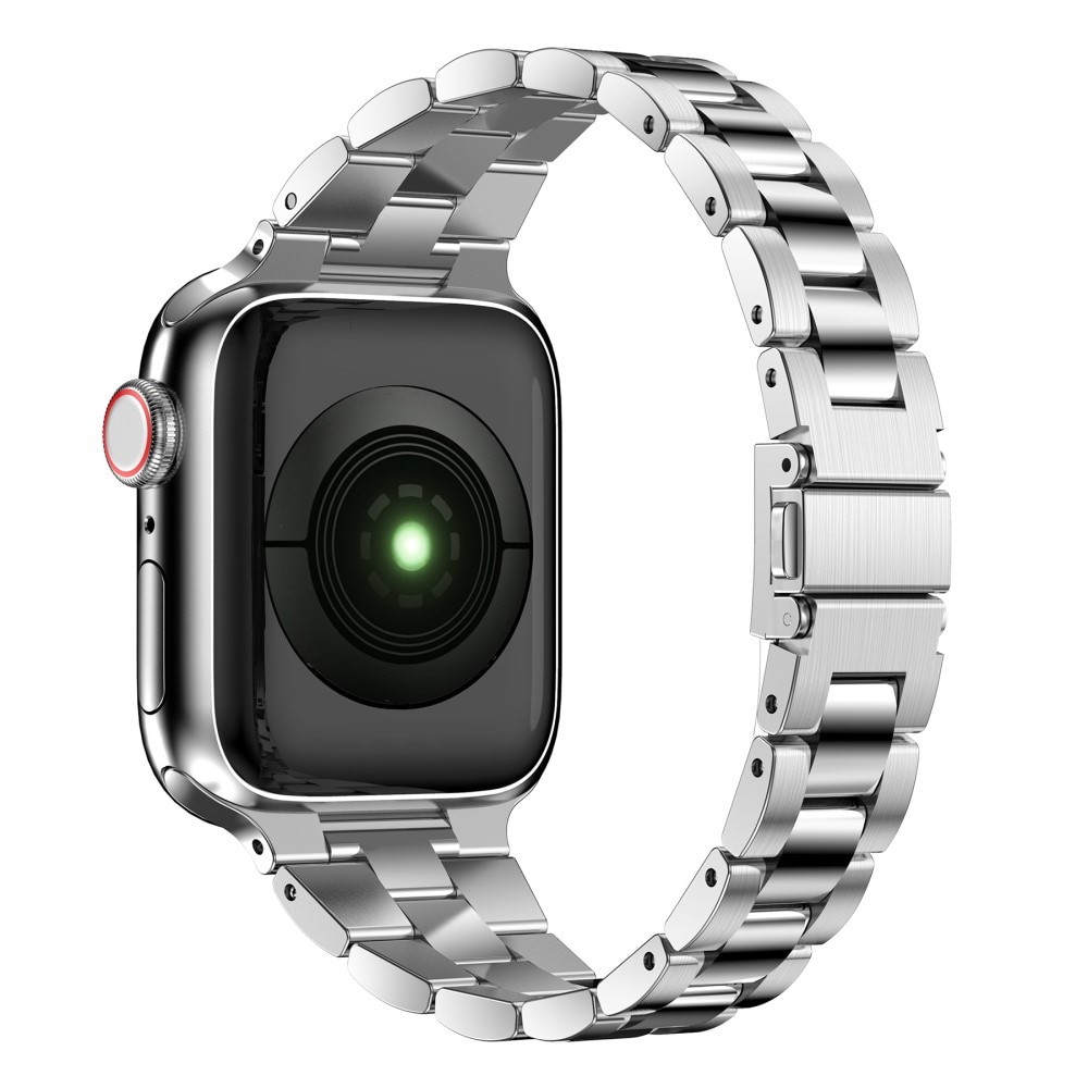 Apple Watch 45mm Series 8 Slim Metalen Armband Zilver