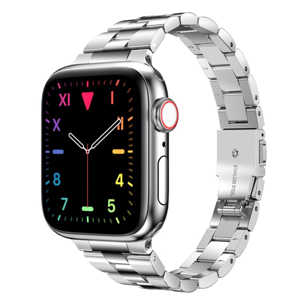 Apple Watch 45mm Series 8 Slim Metalen Armband Zilver