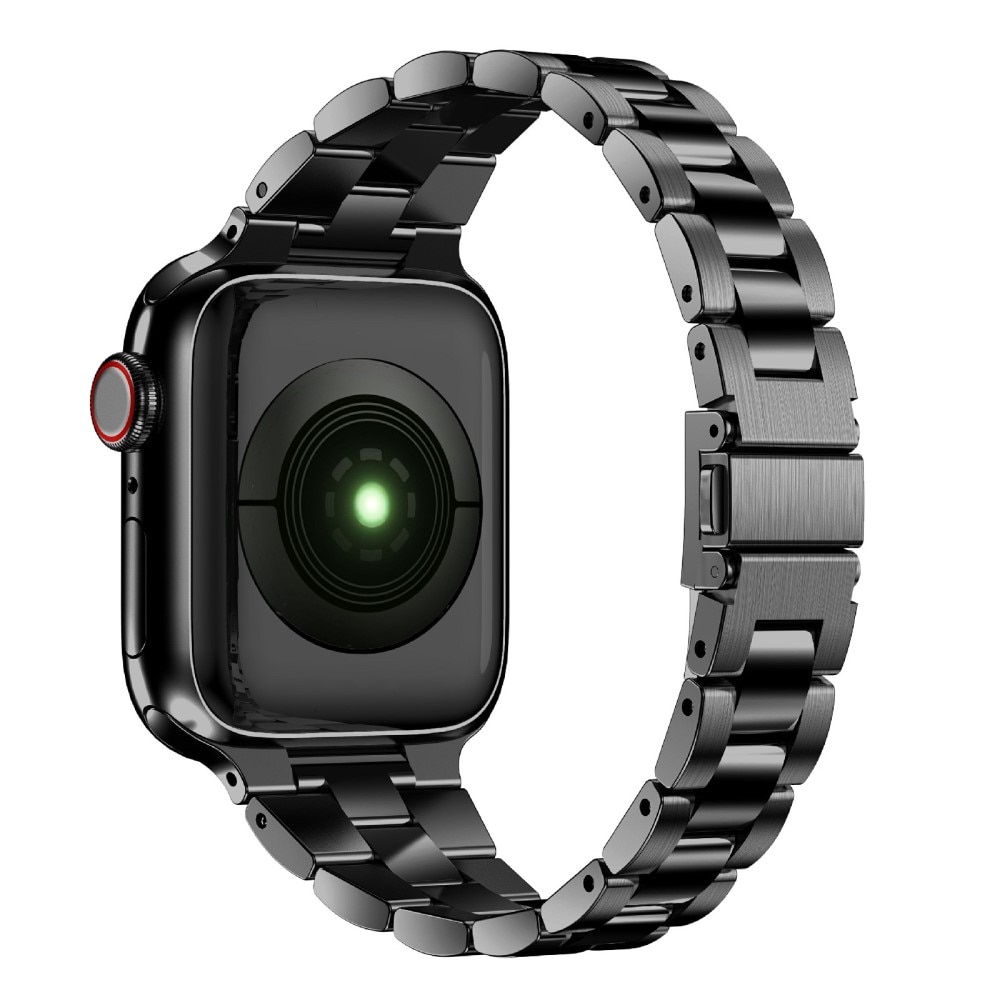 Apple Watch 45mm Series 8 Slim Metalen Armband Zwart