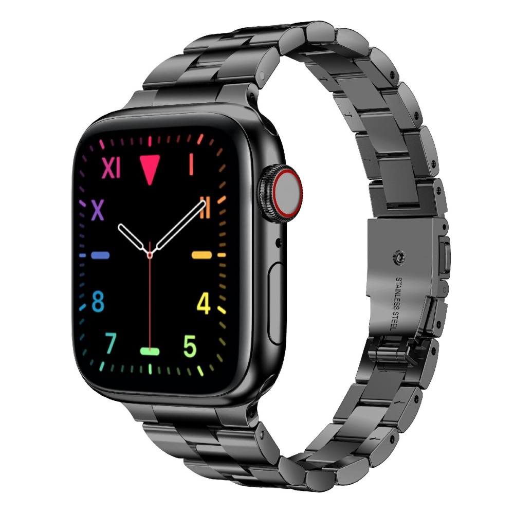 Apple Watch 45mm Series 8 Slim Metalen Armband Zwart