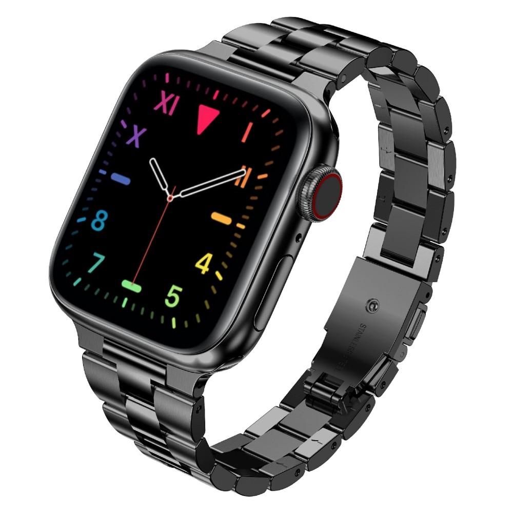 Apple Watch 45mm Series 8 Slim Metalen Armband Zwart