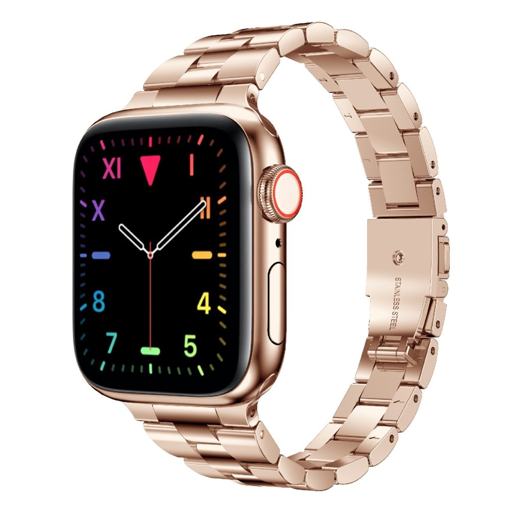 Apple Watch 45mm Series 8 Slim Metalen Armband Roségoud