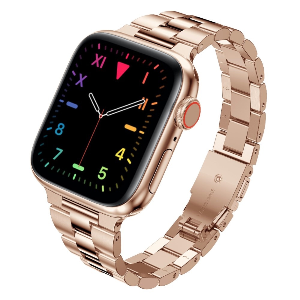 Apple Watch 45mm Series 8 Slim Metalen Armband Roségoud