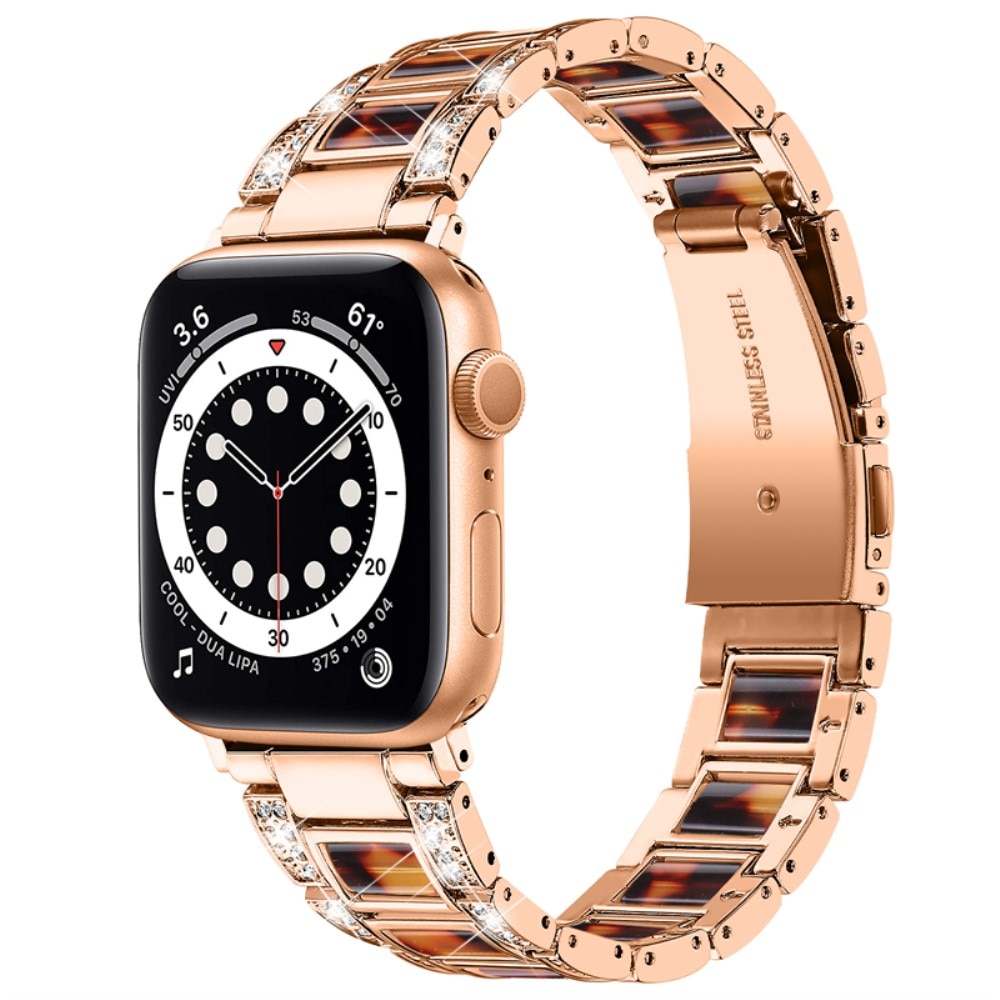 Apple Watch 45mm Series 7 Diamond Bracelet Rosegold Coffee