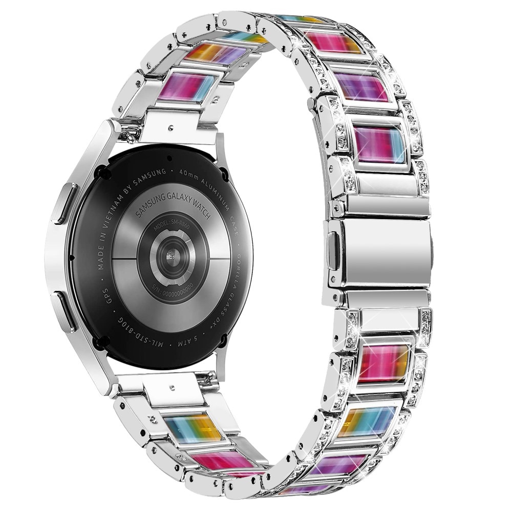 Samsung Galaxy Watch FE Diamond Bracelet Silver Rainbow