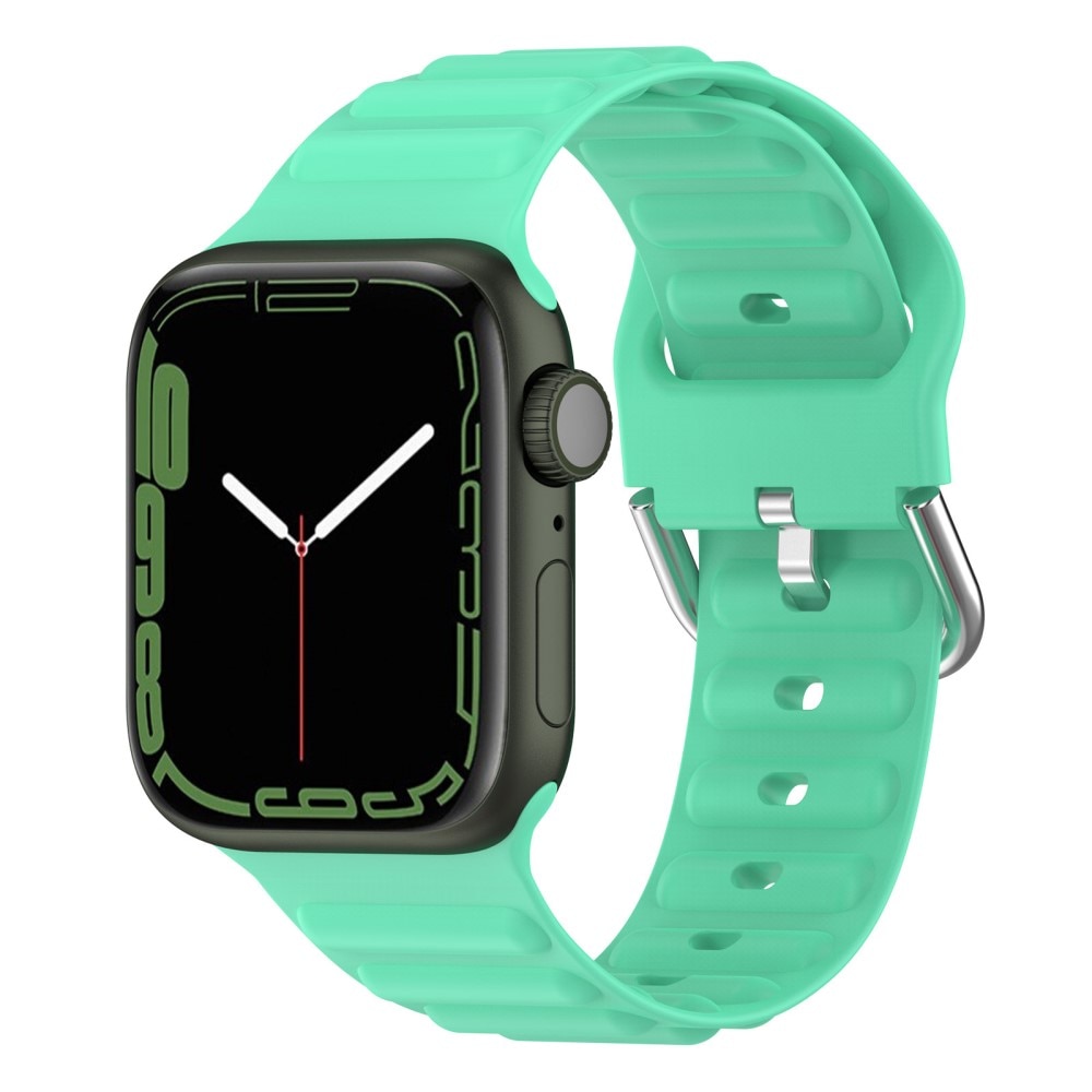 Apple Watch 45mm Series 9 Resistant Siliconen bandje groen