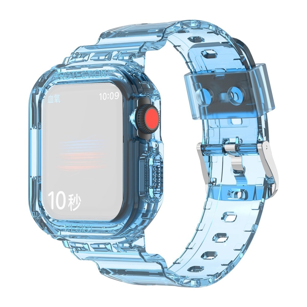 Apple Watch SE 44mm Crystal Case + Armband blauw