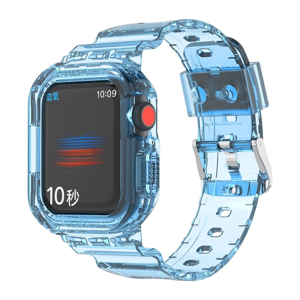 Apple Watch 44mm Crystal Case + Armband blauw
