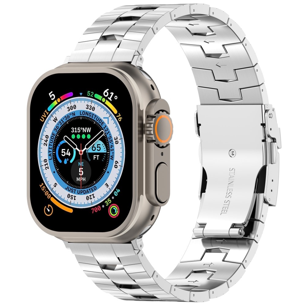 Race Titanium Armband Apple Watch 41mm Series 8 zilver