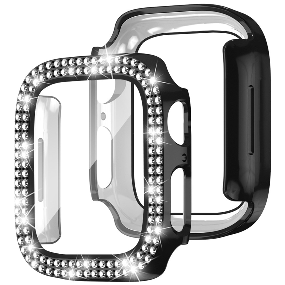 Full Cover Case Rhinestone Apple Watch Series 4-6 44mm zwart