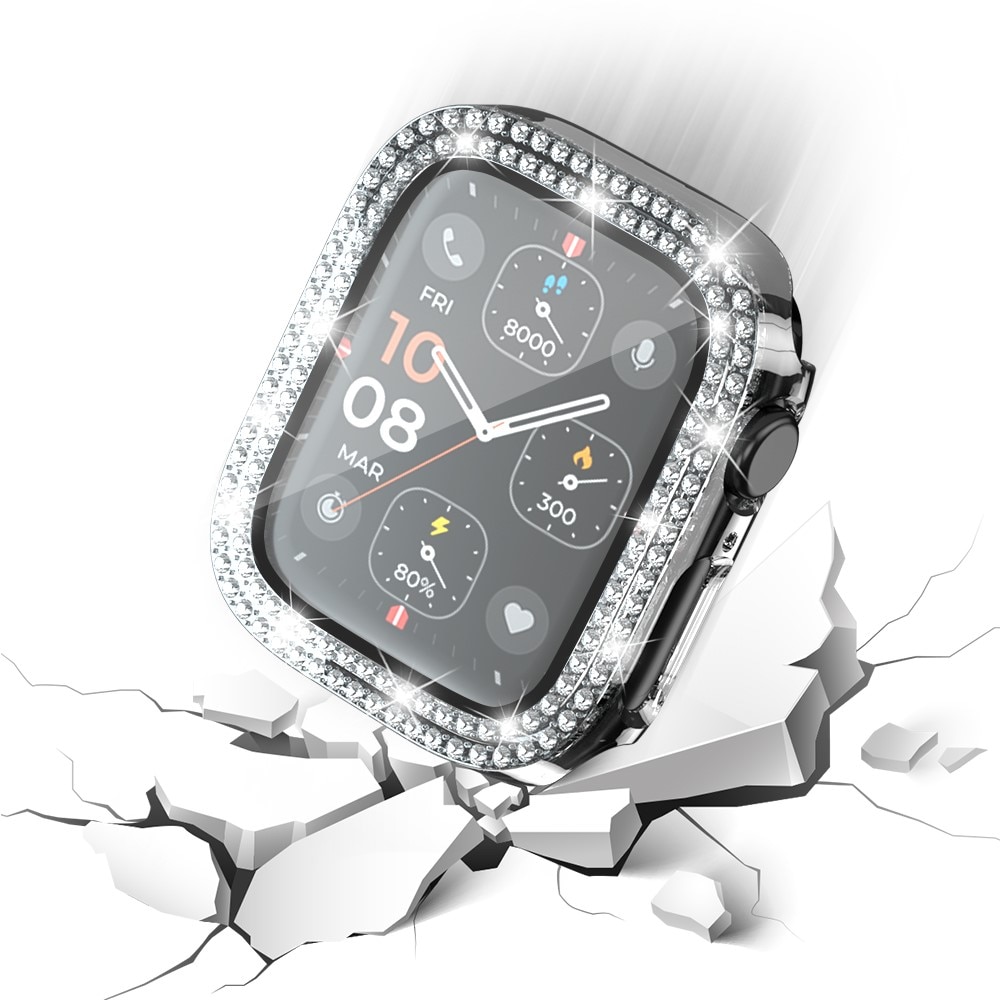 Full Cover Case Rhinestone Apple Watch Series 4-6 44mm transparant