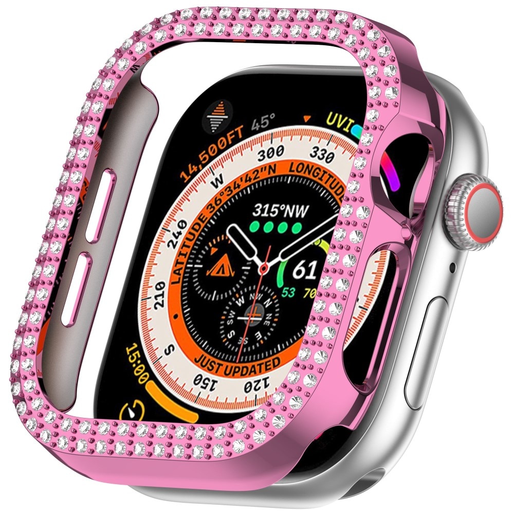 Apple Watch Series 10 42mm Rhinestone Hardcase roze