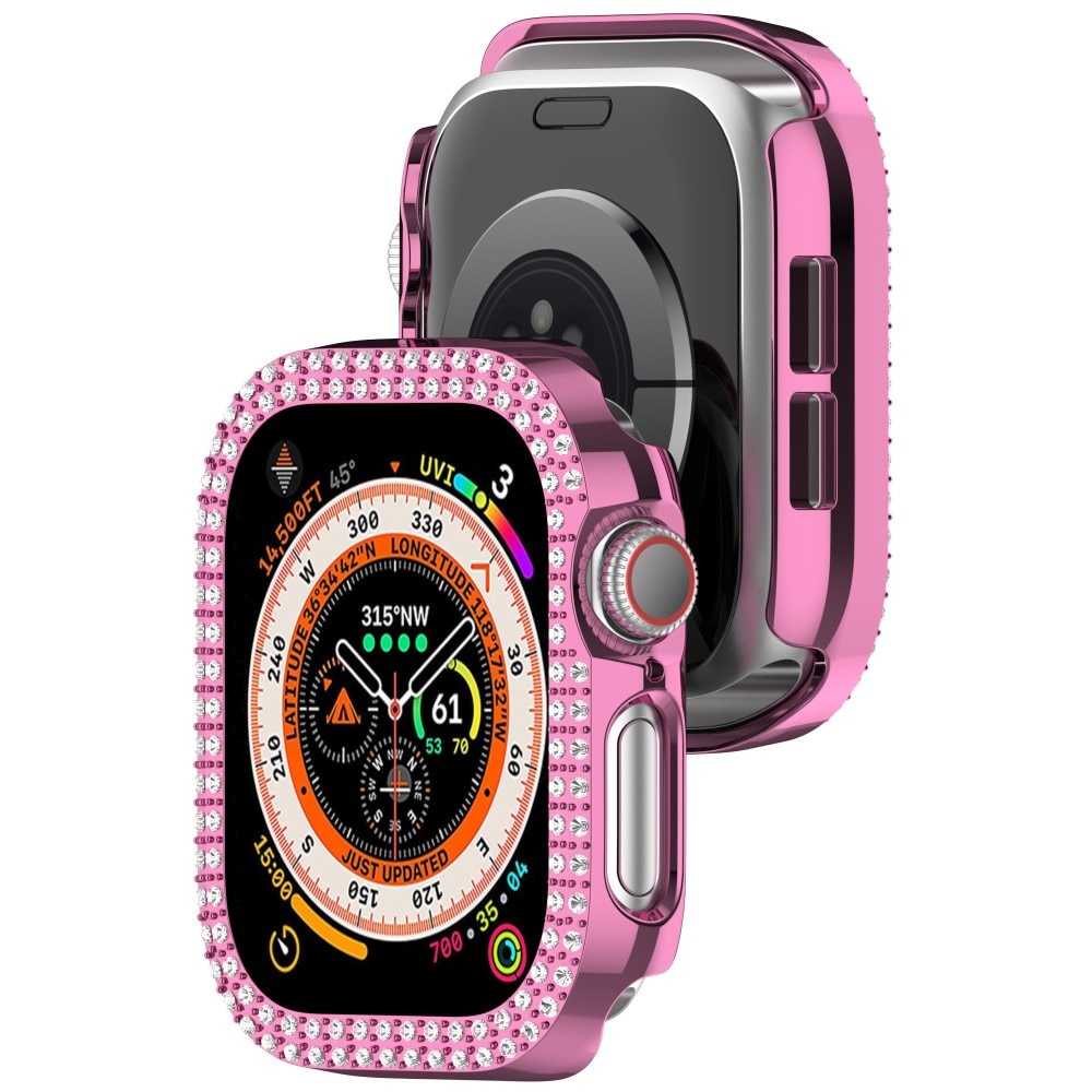 Apple Watch Series 10 42mm Rhinestone Hardcase roze