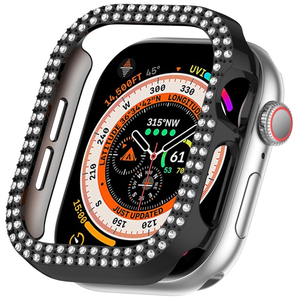 Apple Watch Series 10 42mm Rhinestone Hardcase zwart