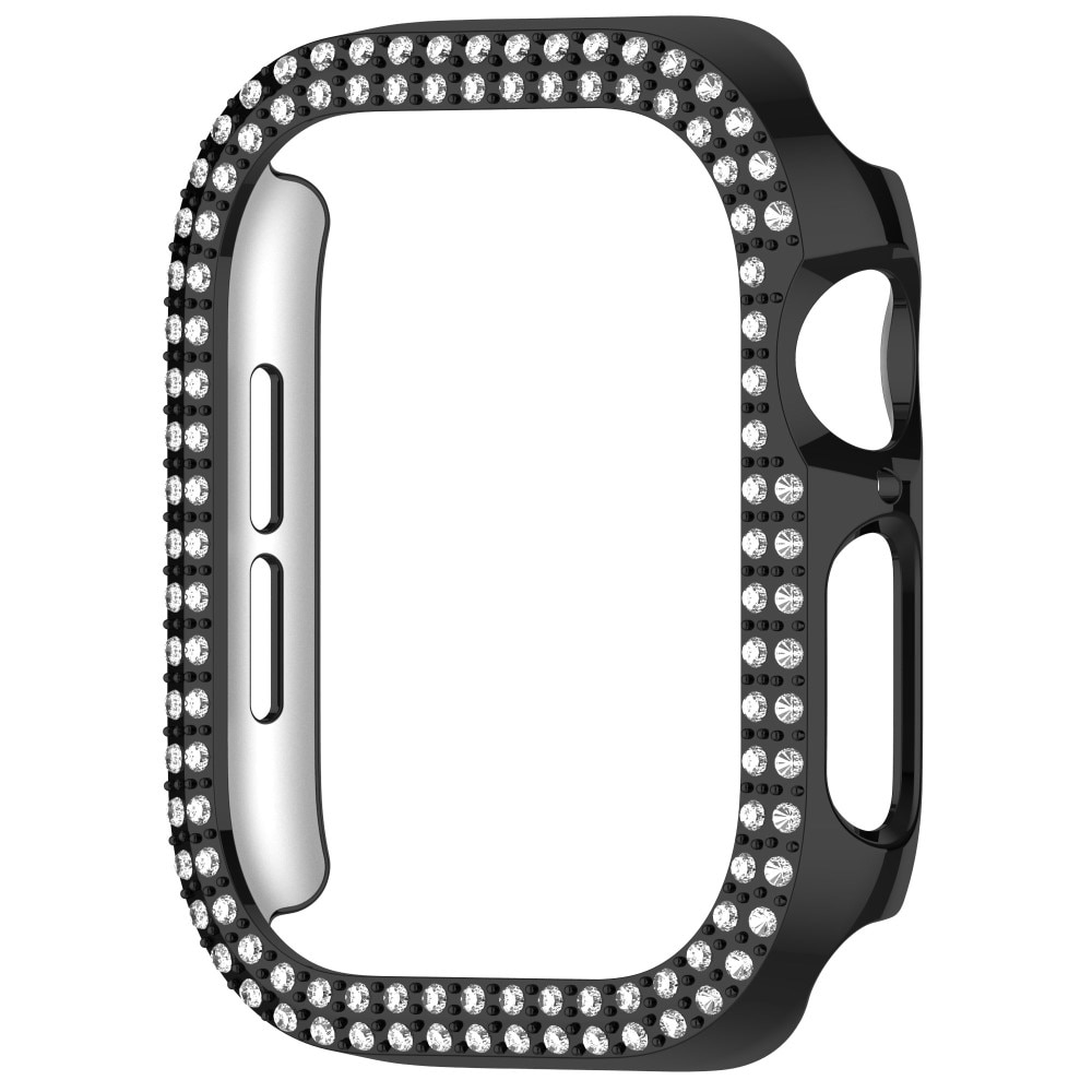 Apple Watch Series 10 42mm Rhinestone Hardcase zwart