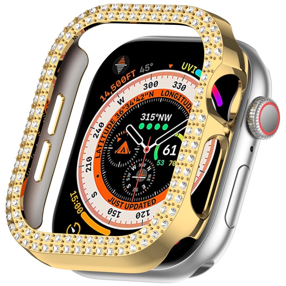 Apple Watch Series 10 42mm Rhinestone Hardcase goud