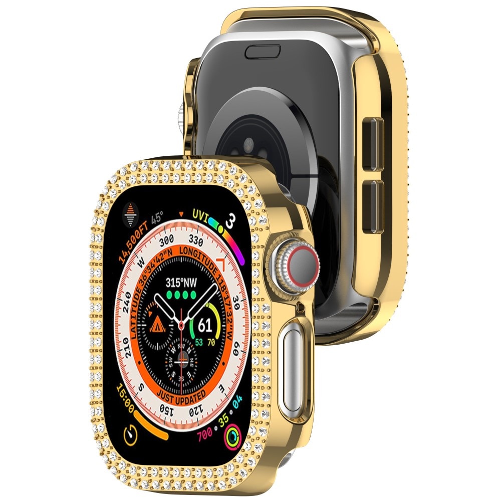 Apple Watch Series 10 42mm Rhinestone Hardcase goud