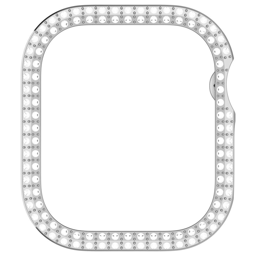 Apple Watch Series 10 42mm Rhinestone Hardcase zilver