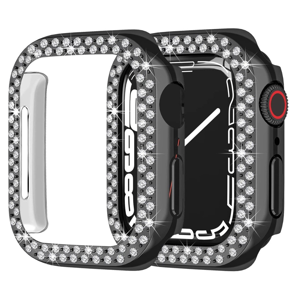 Apple Watch 45mm Series 8 Rhinestone Hardcase Zwart