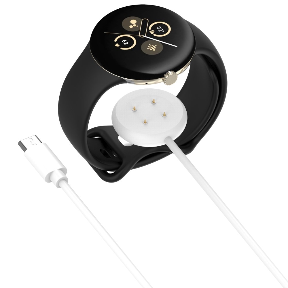 Google Pixel Watch 2 Magnetische Oplader USB-C Wit