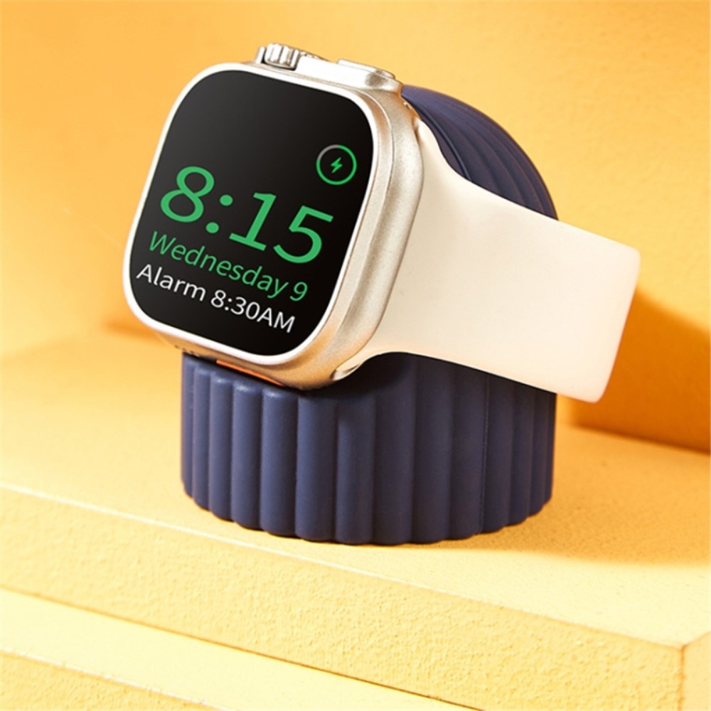 Apple Watch Geribbelde Oplaadstandaard paars