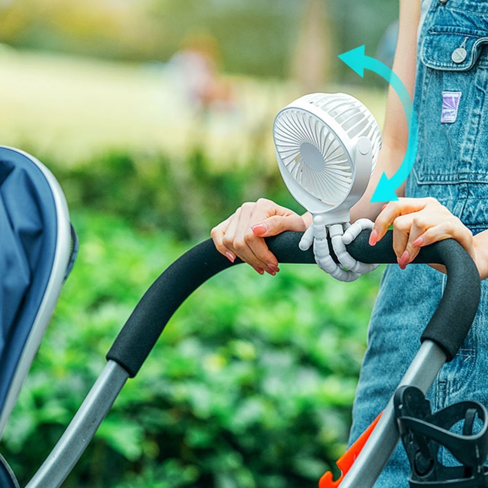 Draagbare ventilator met flexibele benen, Zwart