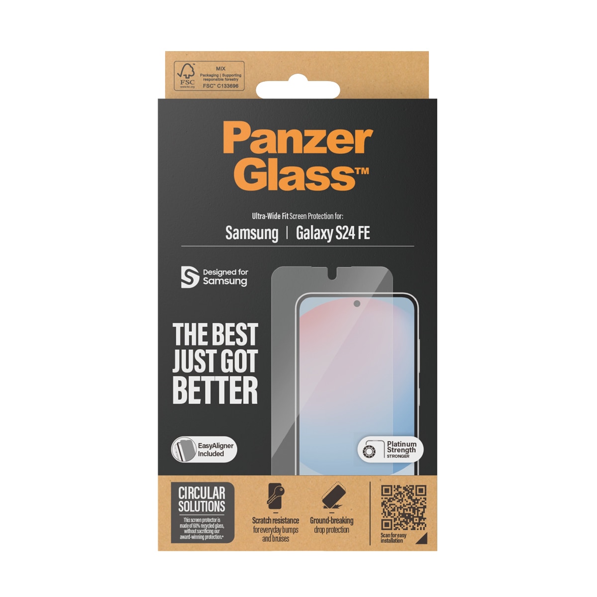 Samsung Galaxy S24 FE  Screen Protector (with EasyAligner) Ultra Wide Fit