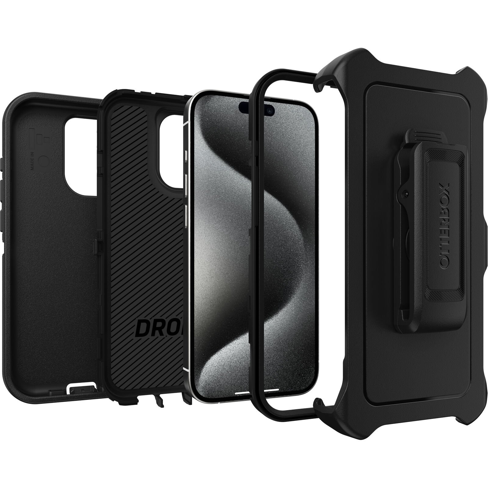 Defender Case iPhone 15 Pro zwart