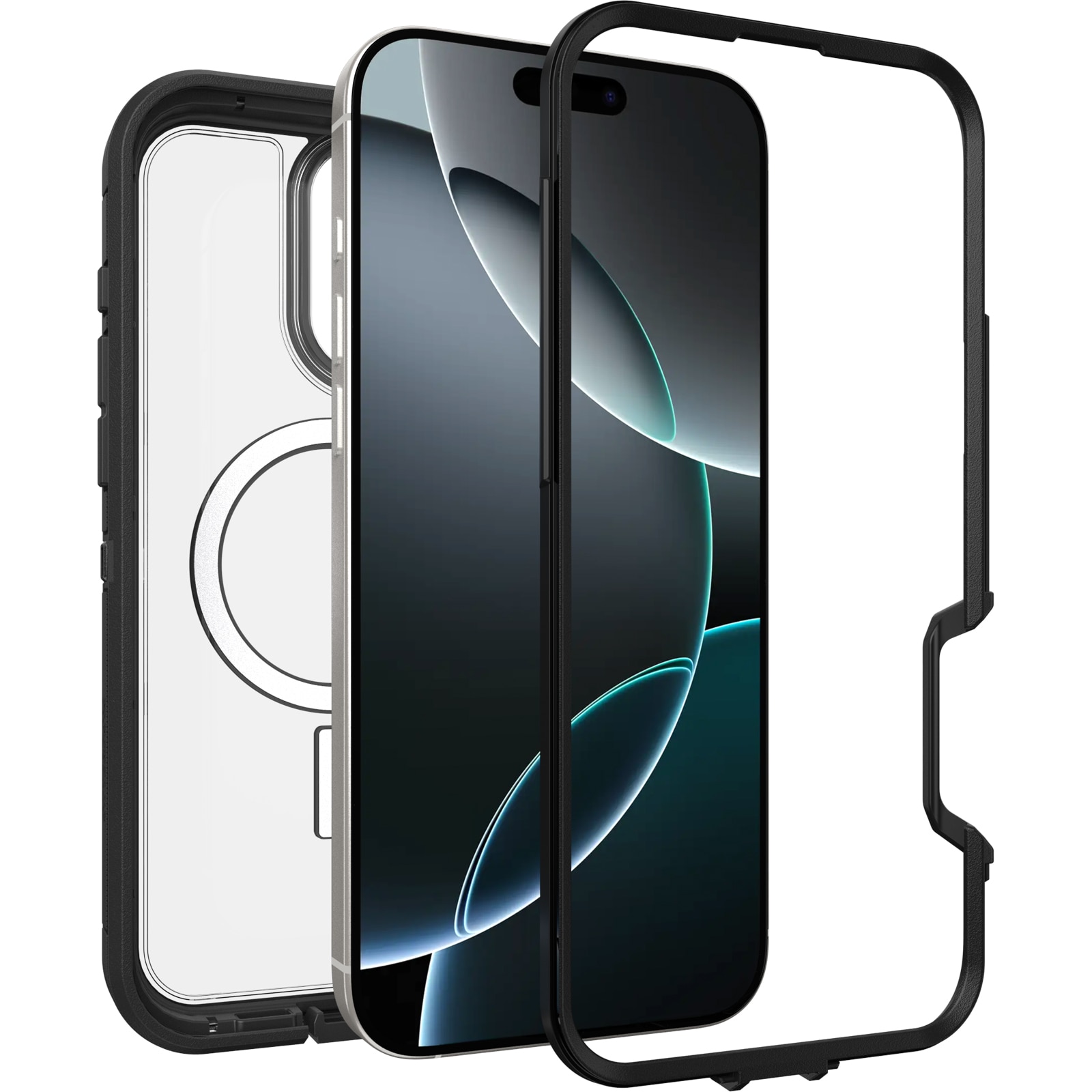 Defender XT Hoesje iPhone 16 Pro Max Clear/Black