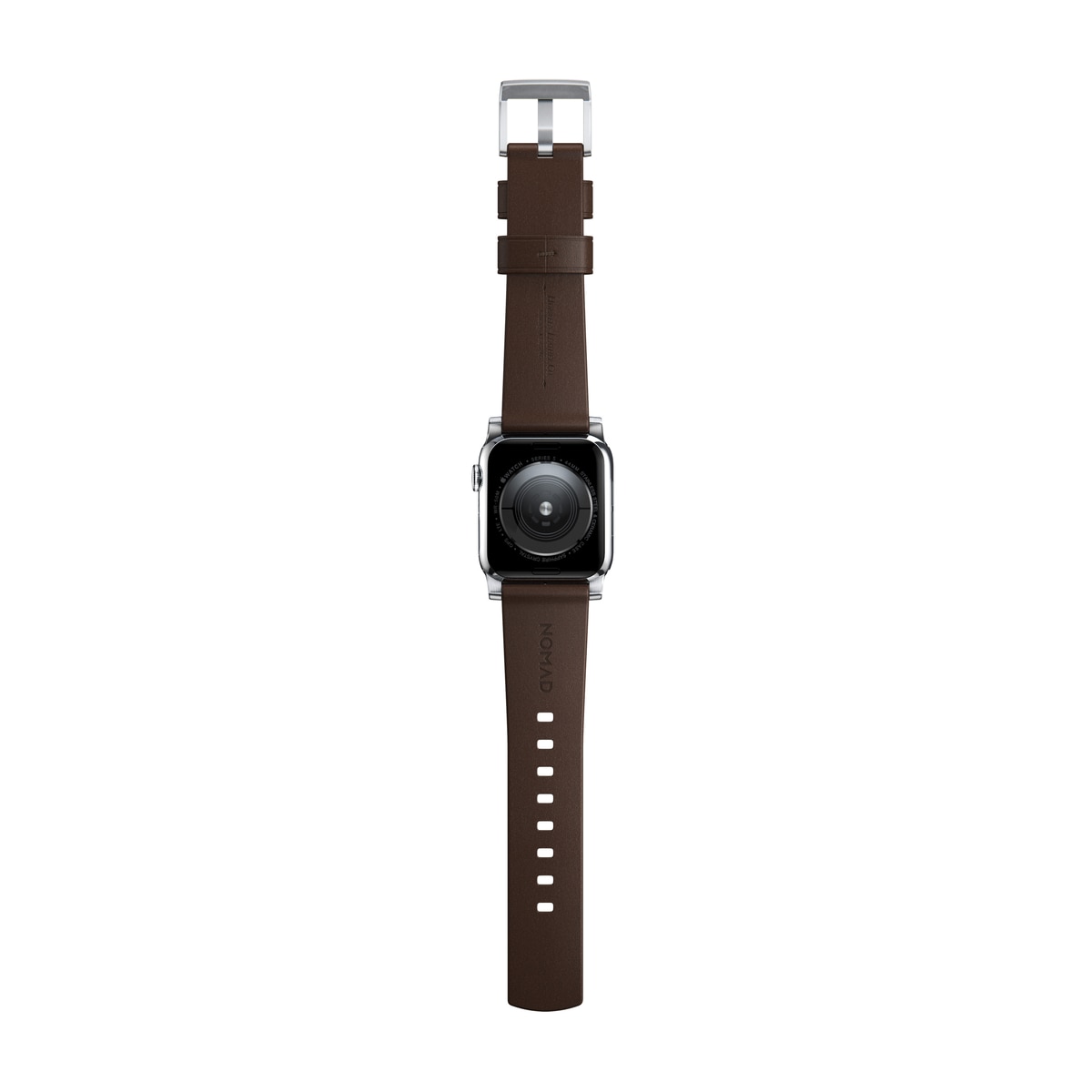 Modern Band Horween Leather Apple Watch 41mm Series 9 Rustic Brown (Silver Hardware)